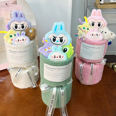 Bom preço. 15x30cm Dia dos Namorados Labubu Boneca Plush Bouquet Boneca Regalo para Namorada e Melhor Amigo Regalo de Aniversário Variedade Bonecas on-line