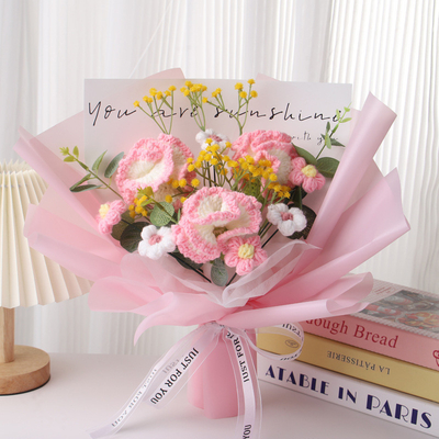Bom preço Bouquet de algodão feito à mão em várias cores para o presente de aniversário da mãe on-line
