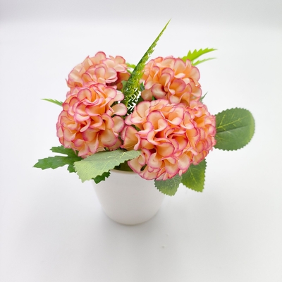 Bom preço. Flores artificiais de hortênsia decorativas para a sala de estar em casa on-line