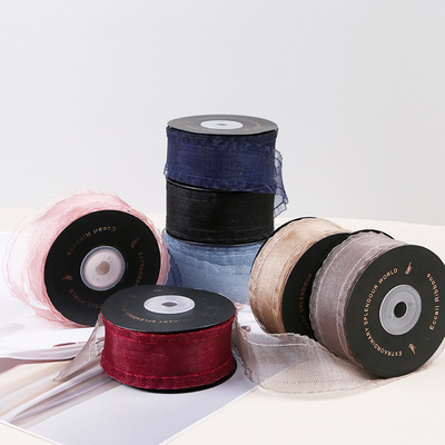 Bom preço. Versão coreana fita transparente, gaze de neve, tecido de neve, fita de seda, fita colorida, fita de pano, embalagem de buquê, material de presente DIY on-line