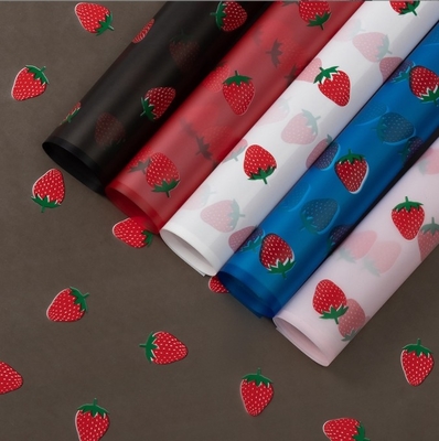 Bom preço. Venda por grosso de papel de embrulho para flores impermeável, de framboesa, embrulhado, de arte floral, material de papel floral semitransparente on-line