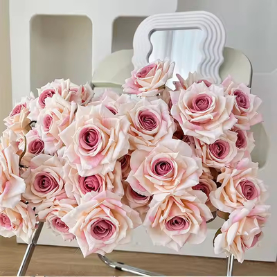 Bom preço. Venda no atacado Cheap Fux Flower 7 Head Silk Rose Bouquet Flor Artificial Rosa para Casa Decoração de Casamento Romântico on-line