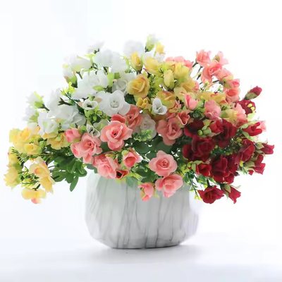 Bom preço. Por atacado Decoração de Casas de Casamento Escenário Bouquet de Rosa Flor de Seda Artificial Bouquet on-line