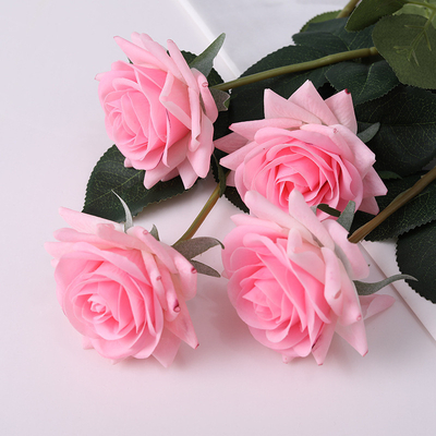 Bom preço. Decoração de parede e sinalização de rua de flor de rosa de casamento simulada em ângulo pequeno on-line