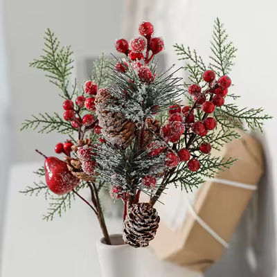 Bom preço. Produtos de decoração de Natal Picks Articulos Decoração Espuma Artificial Glitter de Natal Picks de flores on-line