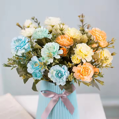 Bom preço. Bouquets de flores artificiais Gráfico de seda Multi Azaleas Cabeças de flores Casa Festivais Decorações de casamento Bouquet de flores on-line