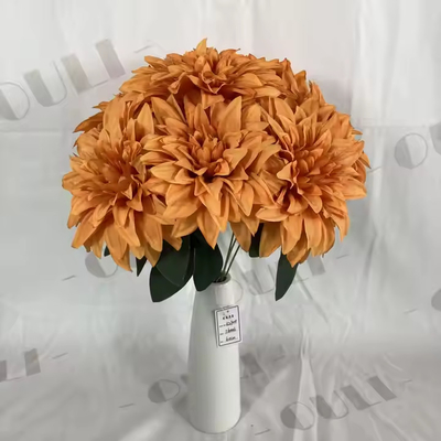 Bom preço. Grátis Decoração de Casamento Artificial Seda 7 Cabeças Bouquets Dahlia Flor on-line