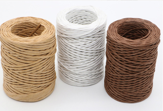 Bom preço. Bouquet de vinhas de papel de 50 metros com arame de ferro, amarrado com vinha, tecido com arame de ferro, corda de papel fina, vinha de papel fina, material de embalagem de flores frescas on-line