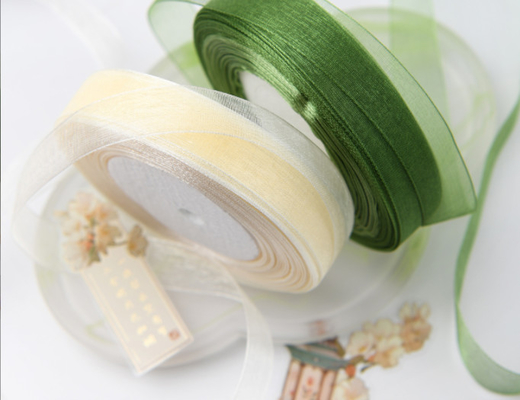 Bom preço. fita de gaze de neve chiffon material de bricolage fita de cetim caixa de bolo verde militar decoração flor de jasmim pacote de embalagem fita de seda on-line