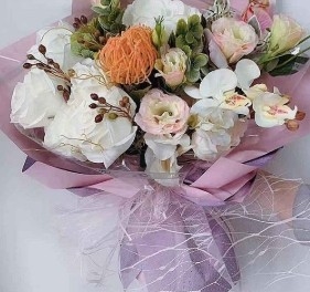Bom preço. Papel de embalagem de flores de folhas pequenas e redondas, revestido com película de alumínio impermeável on-line