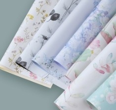 Bom preço. Papel de embalagem de flores de valsa de primavera on-line