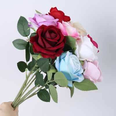 Bom preço. Rosa artificial, rosa pequena de pérola de cabeça única, adereço de estúdio fotográfico em casa, flor artificial, best-seller do Dia dos Namorados on-line