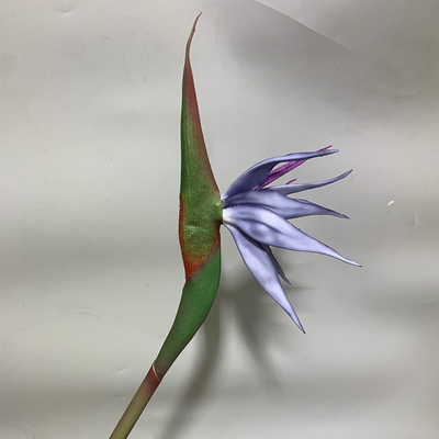 Bom preço. Pássaro do paraíso de borracha macia flor artificial plástico decoração de casa em estilo chinês ornamentos para fotografia de casamento on-line