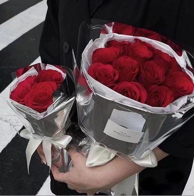 Papel de embrulho de flores acabado em espelho, papel brilhante prateado, celófano espessado impermeável, materiais de bricolage para buquês e presentes de floristas