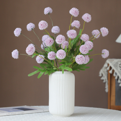 Simulação 5 Bola de Dandelion Primavera Crisântemo Flores Falsas Casa Decoração de Casamento Adereços Decoração Ornamentos Avançados Tocando Criação de Bouquet