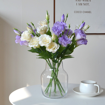 Venda por grosso de flores artificiais, buquês de delfiníum de 3 cabeças, arte floral realista, casamento, decoração do lar, flores de mesa, adereços fotográficos