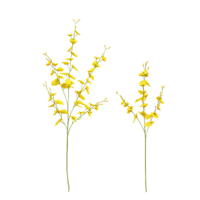 O novo tipo de flor artificial, uma única orquídea dançante, é adequado para decoração de hotéis e restaurantes, sala de estar e flores artificiais de orquídeas dançantes de casamento.