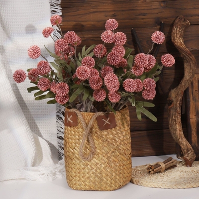 Bom preço. Buquê de rosas simulado, flor de seda, flor de plástico, flor falsa, decoração de sala de estar de ramo único, flor seca, decoração da mesa de jantar, arte de flores vermelhas de casamento on-line