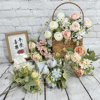 Bom preço. Embalagem de flores de peônia Produtor de flores de peônia Vendas diretas Falsas Flores Decoração para o lar Flores de seda feitas à mão on-line