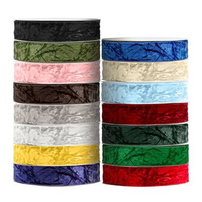 Bom preço. Faixa de veludo plissada Meisida, faixa de veludo plissada vintage, embalagem de presente, fita decorativa de Natal on-line