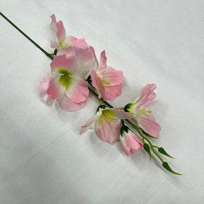 Bom preço. Flor simulada pequena orquídea de espada única flor falsa transfronteiriça venda quente buquê floral de alta qualidade flor de seda pequena orquídea arranjo floral de mesa on-line