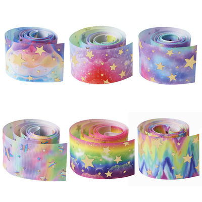 Bom preço. Meisida fita 3,8cm fita fita fita ouro quente e prata estrela arco-íris gradiente fita cor atacado on-line