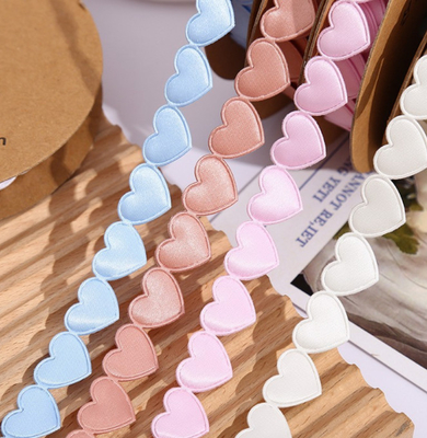 Faixa de amor personalizável para embalagens de lojas de flores e acessórios de cabeçalho em design de impressão de tecido