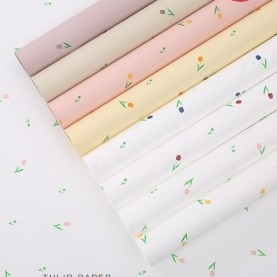 Bom preço. 57*57cm Fashion Tulip Ouya Papel Impermeável Floral Floral Papel de Embalagem on-line