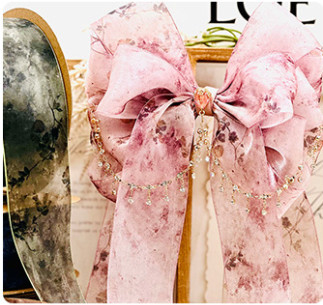 Estilo antigo, uma seda tingida de flor de ameixa, acessórios de cabelo feitos à mão, materiais decorativos Hanfu, feixes de flores, fitas decorativas