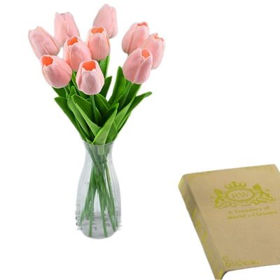 Bom preço. Varejo de mini-flores de PU, tulipas artificiais, flores artificiais, flores de seda, decoração transfronteiriça, flores artificiais para uso doméstico a partir da fonte on-line