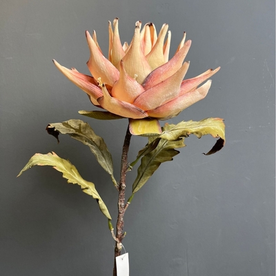 Bom preço. Simulação de flor de lótus dourado Emperador estilo designer decoração de casa quarto modelo de transmissão ao vivo quarto decoração suave flor de mesa on-line