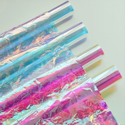Bom preço. Papel de revestimento interno transparente do arco-íris para filme iridescente Bouquet de embalagem Tempo de envio 30-45 dias on-line