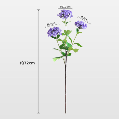 Decoração para o lar 3 cabeças Bolas bordadas de madeira Simulação de flor Noiva macia Flor Decoração de teto de parede Multicolor