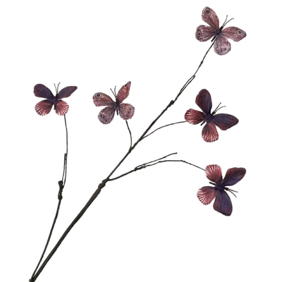 Bom preço. 5 ramos mortos simulados, buquês de borboletas, flores falsas, decorações de sala de estar, palco, decorações de casamento, flores simuladas on-line