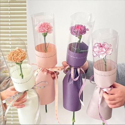 Deusa único pequeno buquê de embalagem transparente op filme à prova d'água envolto em papel de flores DIY material florista