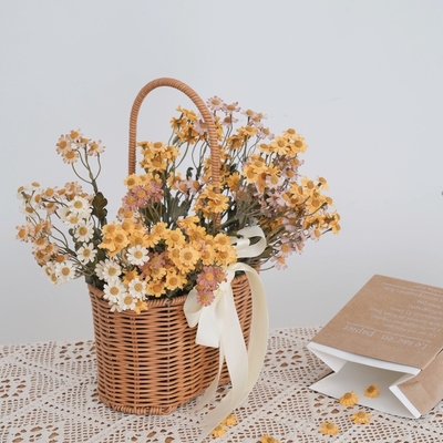 Simulado flor outono único pequeno Daisy decoração de casa mesa de jantar buquê decoração item de tiro prop