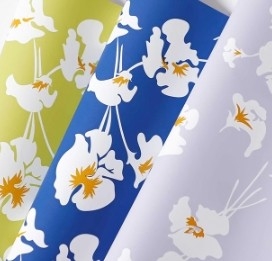 Bom preço. Papel de embalagem de flores floral impermeável de plumas de íris on-line
