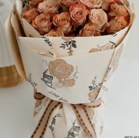 Bom preço. 30-45 Dias Tempo de Envio para Papel de Embalagem Floral Impotente Floral de Rosas Sonhadoras em Muitas Cores on-line