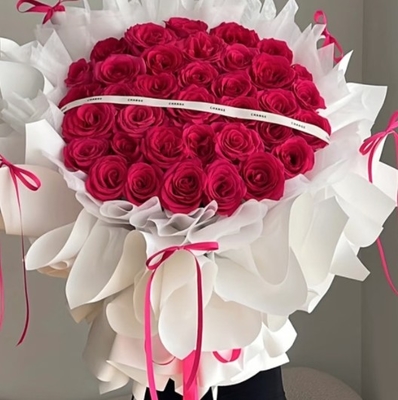 Bom preço. Pequeno papel de embalagem de buquê de flores à prova d'água, papel Ouya de cor única, papel de arte de flores on-line