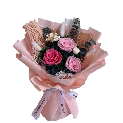 Bom preço. Bouquets de flores perpétuas, rosas de flores reais, ornamentos de flores secas, Natal, Dia dos Namorados e presentes do Festival Qixi, caixas de presentes mais vendidas internacionais on-line