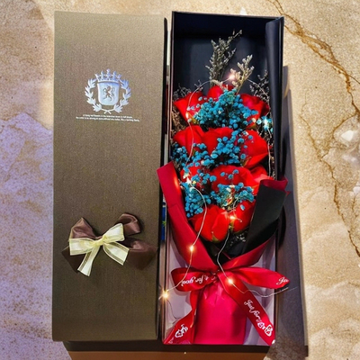 Bom preço. Simulado amor eterno, aniversário falsa rosa caixa de presente, buquê, flor de Dia dos Namorados, amante rosa on-line