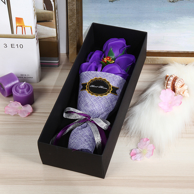 Bom preço. Sabão de flores artificiais criativo de venda quente, buquê de 5 rosas, fábrica de presentes de aniversário da namorada vendas diretas e atacado on-line
