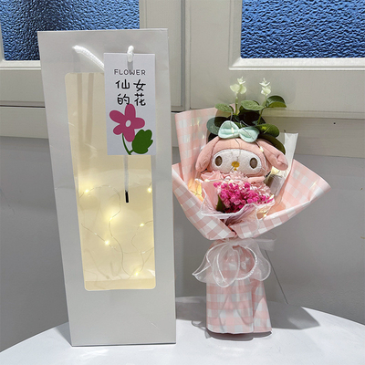 Bom preço. Presentes do Dia dos Namorados e do Festival de Meio Outono: bonecas Kuromi, buquê de rosas, sabão, flores, girassóis e presentes de Natal on-line