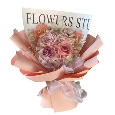 Bom preço. Dia dos Namorados, um buquê de rosas conservadas e flores de gelo azul-gelo para a sua namorada e melhor amiga como presente de férias e item decorativo on-line
