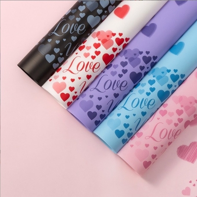 Caixa de presente de loja de flores à prova d'água espessada Decoração de Dia dos Namorados Arte Floral Papel de embrulho para o AMOR Papel mate