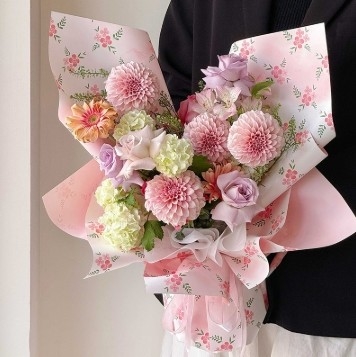 Bom preço. Papel Floral Fresco Partysu com Arranjos Florais e Embalagem para Flores Frescas 57*57cm on-line