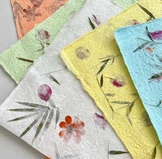 Papel de embalagem de flores em muitas cores