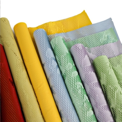 Papel de Embrulho Floral com Grade em Favo de Mel com Forro Interno Impermeável para Favo de Mel
