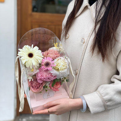Bom preço. Caixa de flores portátil do Dia dos Namorados, buquê de diy de PVC transparente dobrável on-line