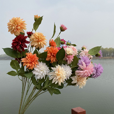 Buquê de Flores Esplêndidas Simuladas, Flores Falsas, Decorações de Flores Artificiais, Plantas para Arranjos Florais de Casamento